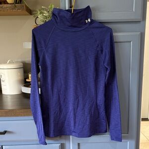 Under Armour Cold Gear Blue High-Neck Long Sleeve Shirt